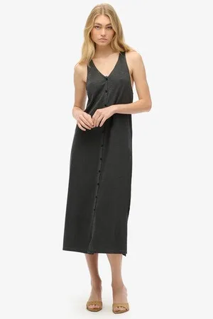 Superdry Vrouwen Beach Jersey Midi-hemdjurk Grootte: 36