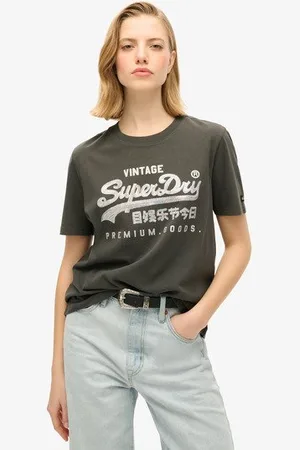 Superdry Vrouwen Versierd VL Graphic T-shirt Grootte: 40