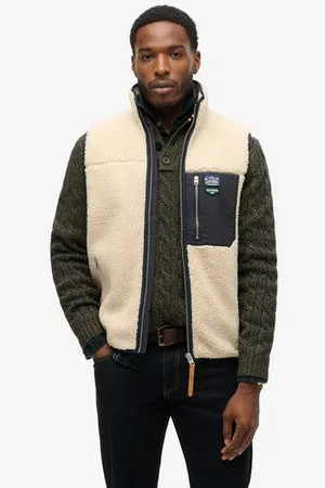 Superdry Mannen Vintage Retro Fleece Bodywarmer Grootte: XL