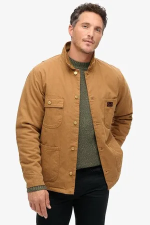 Superdry Mannen Surplus Chore jas met Vier Zakken Grootte: XL