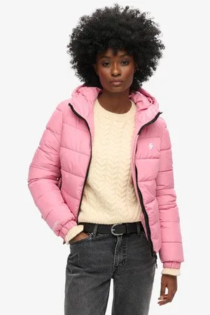 Superdry Vrouwen Spirit Sports Pufferjas met Capuchon Grootte: 42