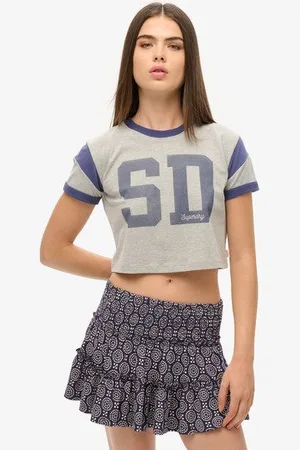 Superdry Vrouwen Gelaagde Jersey Minirok Grootte: 40