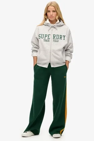 Superdry Vrouwen Essential Joggingbroek met Rechte Pijpen en Logo Grootte: 38