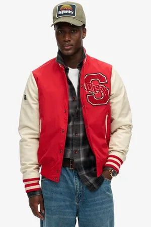 Superdry Mannen Mascot Varsity Bomberjack Grootte: XL