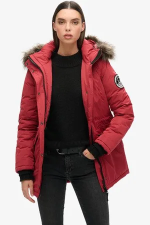 Superdry Vrouwen Ashley Everest Parka Grootte: 42