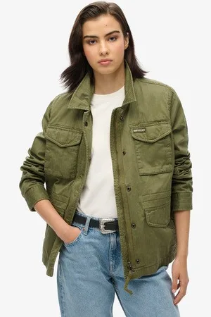 Superdry Vrouwen Gevoerde Military M65 jas Grootte: 36
