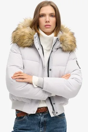 Superdry Vrouwen Everest-bomberjack met Capuchon Grootte: 38
