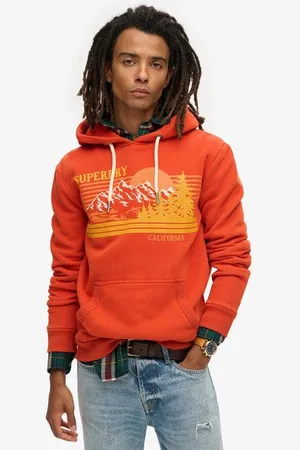 Superdry Mannen Outdoor Gestreepte Hoodie met Afbeelding Grootte: Xxl