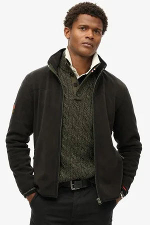 Superdry Mannen Active Fleece met Volledige Rits Grootte: S