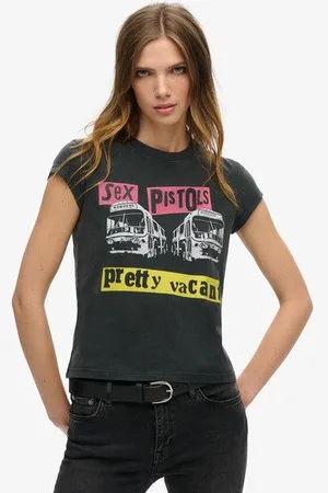 Superdry Vrouwen Sex Pistols Limited Edition Band T-shirt Grootte: 42