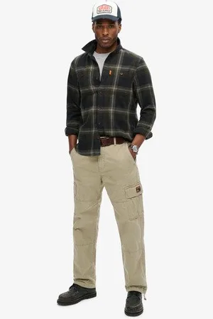 Superdry Mannen Baggy Cargobroek van Biologisch Katoen Grootte: 34/32