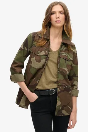 Superdry Vrouwen Military Overshirt Grootte: 44