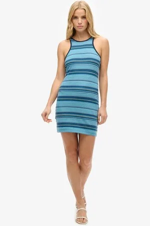 Superdry Vrouwen Vintage Gestreepte Racerjurk Grootte: 42