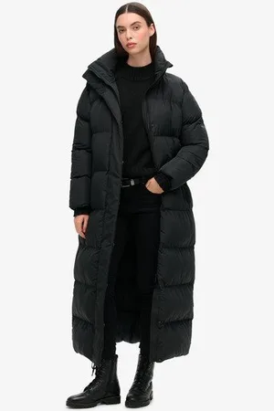 Superdry Vrouwen Maxi Lange Pufferjas Grootte: 36