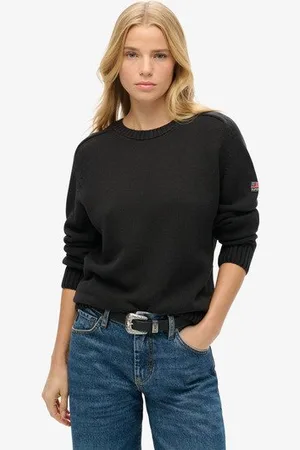Superdry Vrouwen Wijdvallend Gebreid Sweatshirt met Ronde Hals Grootte: 38