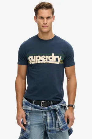 Superdry Mannen Gestreept Terrain T-shirt met Logo Grootte: M