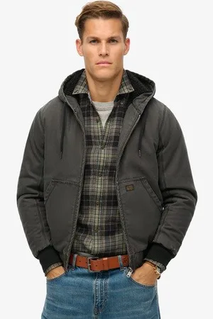 Superdry Mannen Vintage Workwear Bomberjack met Capuchon Grootte: Xxxl