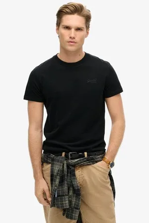 Superdry Mannen Essential T-shirt van Biologisch Katoen met Logo Grootte: L
