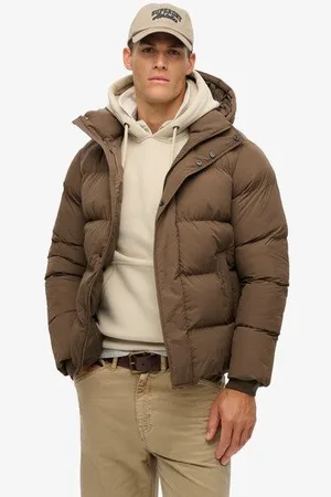 Superdry Mannen Pufferjas met Capuchon Grootte: Xxxl