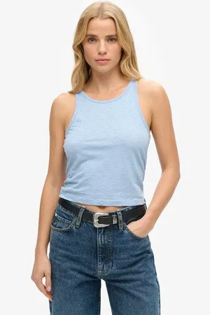 Superdry Vrouwen Tanktop met Ruches Grootte: 42