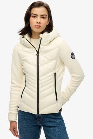 Superdry Vrouwen Storm-fleecejack met Capuchon Grootte: 40