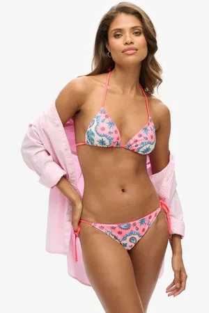 Superdry Vrouwen Cheeky Bikinibroekje met Strikjes aan de Zijkant Grootte: 40