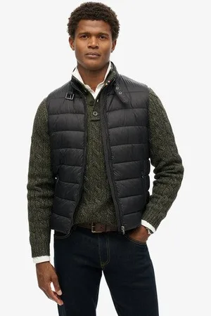 Superdry Mannen Lichtgewicht Gewatteerde Bodywarmer Grootte: XL