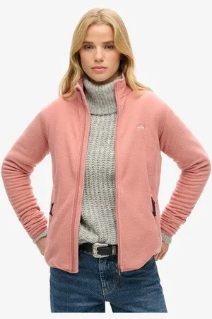 Superdry Vrouwen Polarfleecejack met Volledige Rits Grootte: 40