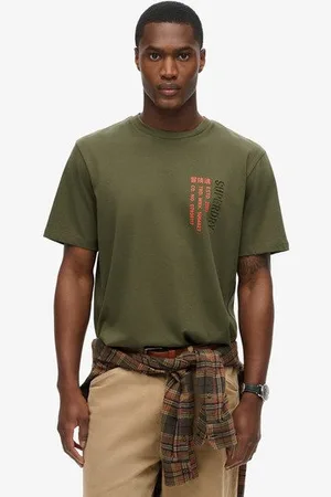 Superdry Mannen Utility Sport Logo T-shirt met Losse Pasvorm Grootte: S
