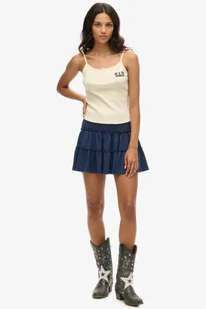 Superdry Vrouwen Gelaagde Jersey Minirok Grootte: 40