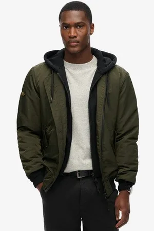 Superdry Mannen Military MA1-jas met Capuchon Grootte: L