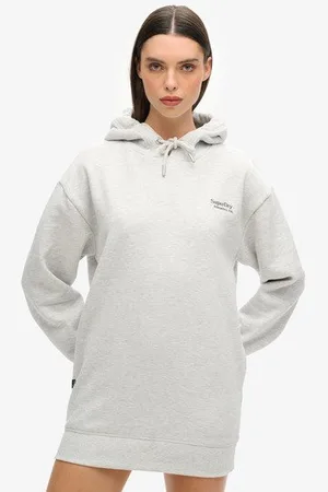 Superdry Vrouwen Essential Sweatjurk met Capuchon Grootte: 6-8