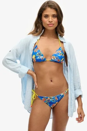 Superdry Vrouwen Cheeky Bikinibroekje met Strikjes aan de Zijkant Grootte: 40