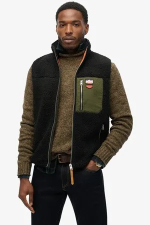 Superdry Mannen Vintage Retro Fleece Bodywarmer Grootte: Xxl