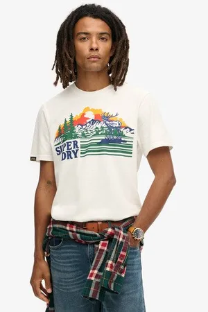 Superdry Mannen Outdoor T-shirt met Strepen en Afbeelding Grootte: M