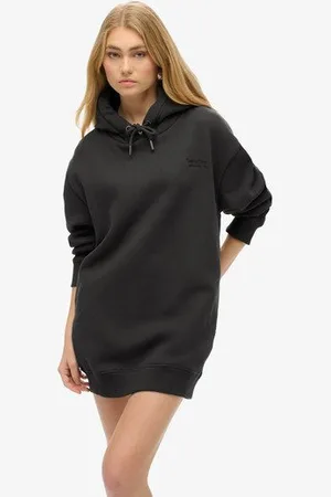 Superdry Vrouwen Essential Sweatjurk met Capuchon Grootte: 34-36