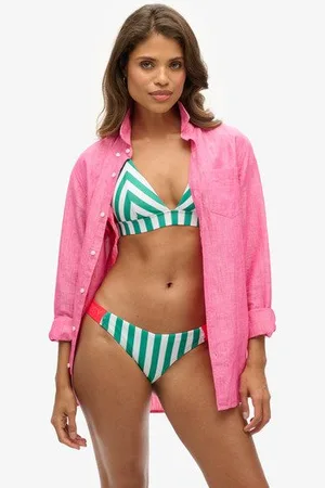Superdry Vrouwen Cheeky Bikinibroekje met Strepen Grootte: 42