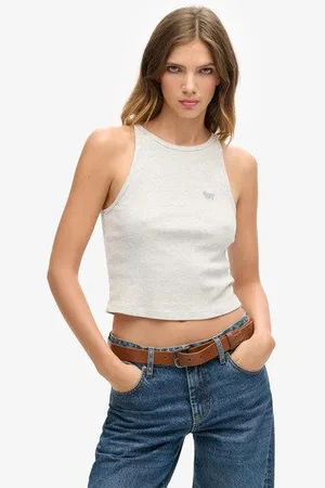 Superdry Vrouwen Essential Logo Racer Hemdtopje Grootte: 6-8