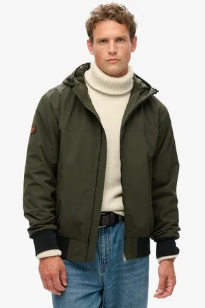 Superdry Mannen Surplus Nylon Bomberjack met Capuchon Grootte: XL
