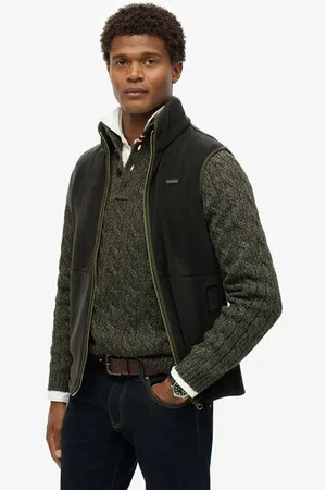 Superdry Mannen Estate Bodywarmer van Fleece Grootte: Xxl