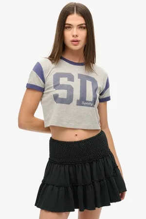 Superdry Vrouwen Gelaagde Jersey Minirok Grootte: 36