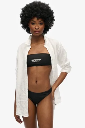 Superdry Vrouwen Braziliaans Bikinibroekje met Logo Grootte: 36