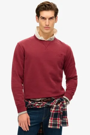 Superdry Mannen Essential Logo Sweatshirt met Ronde Hals Grootte: XL