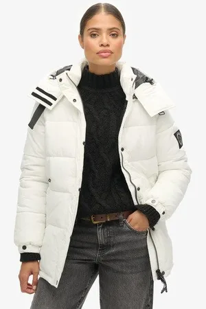 Superdry Vrouwen Gewatteerde Expedition Cocoon jas Grootte: 38