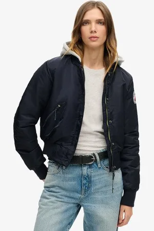 Superdry Vrouwen Bomberjack met Capuchon Grootte: 40