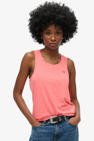Superdry Vrouwen Tanktop met Laag Uitgesneden Ronde Hals Grootte: 36