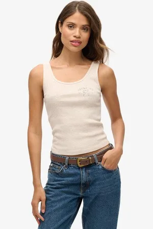 Superdry Vrouwen Athletic Essentials Geribd Hemdtopje Grootte: 40
