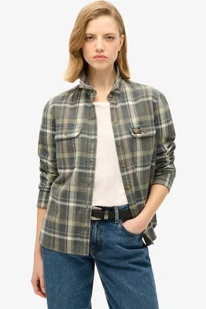 Superdry Vrouwen Geruit Flanellen Houthakkersoverhemd Grootte: 38