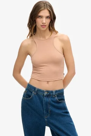 Superdry Vrouwen Studios Racer Tanktopje van Jersey Grootte: 42