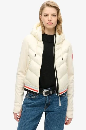 Superdry Vrouwen Storm Fuji Hybrid Bomberjack met Capuchon Grootte: 38